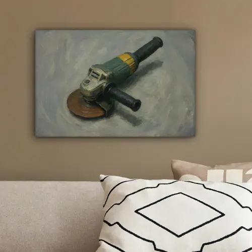 Haakse slijper - Schilderij - Gereedschap canvas 2cm klein -sfeer3