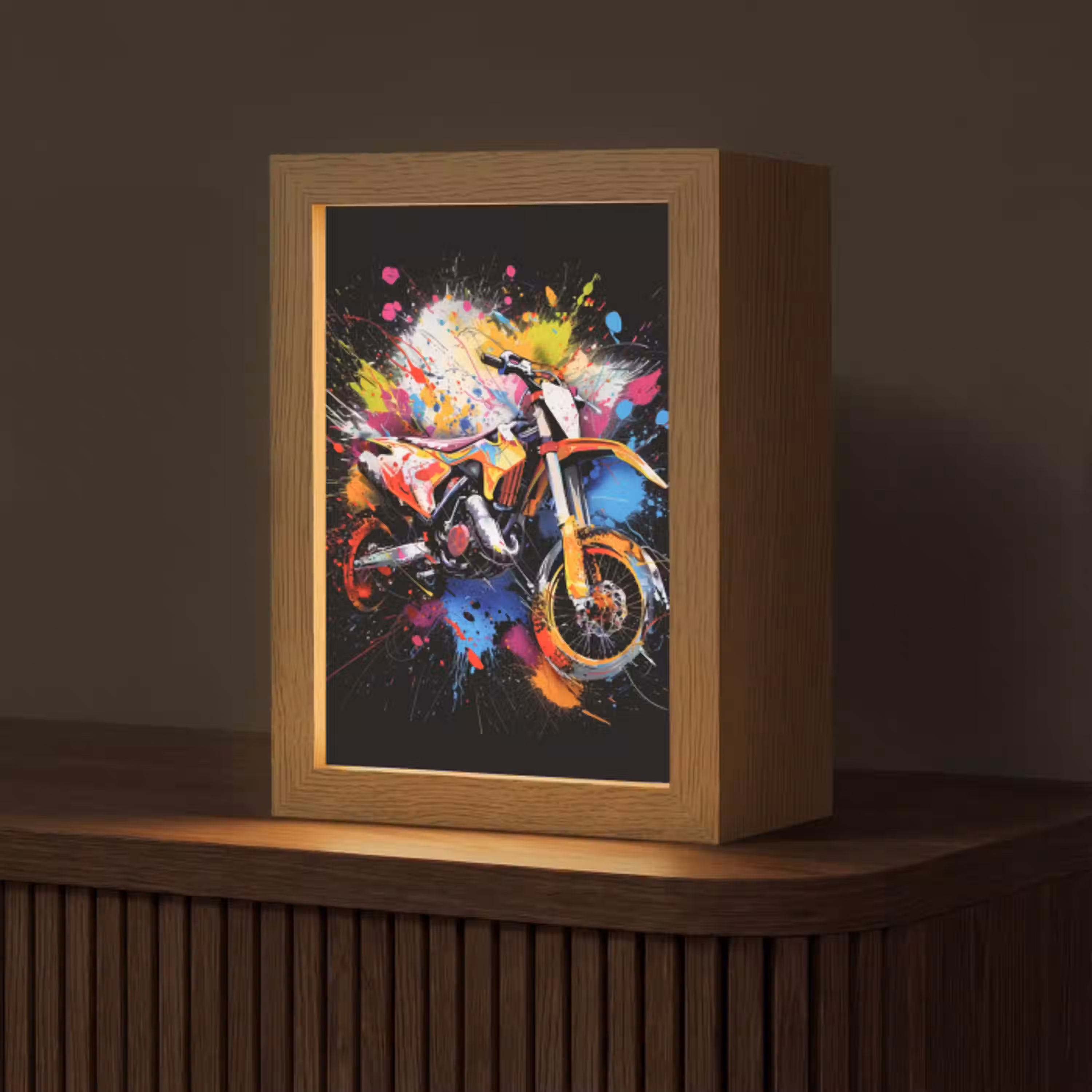 Graffiti - Sport - Motor - Motorcross Light Box met kabel (Tafellamp) klein -z3d_website