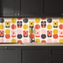 Retro - Design - Bloemen - Pastel keuken achterwand 2 middel 871 -sfeer1