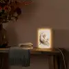 Bloem - Beige - Crème Light Box met kabel (Tafellamp) klein -sfeer4
