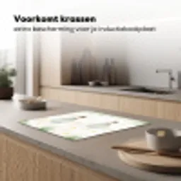 Aquarel - Luchtballonnen - Pastel Inductie beschermer vinyl 3mm middel -sfeer1