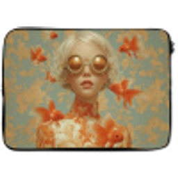 Goudvissen - Oranje - Vrouw - Blond laptophoes neopreen klein -zkaufland3dotto