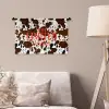 Koeienprint - Limited edition - Rood Wandkleed katoen klein -sfeer4