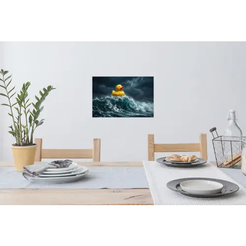 Storm - Badeend - Golven Muursticker klein -eettafel