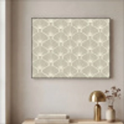 Paneel - Ginkgo - Zand Textielframe zwart klein 947 -sfeer2