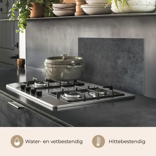 Industrieel - Leisteen - Grijs - Structuur - Beton keuken achterwand spatscherm klein -usp_NL