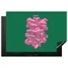 Abstract - Pink - Lijnen - Groen Inductie beschermer vinyl 3mm klein -3d