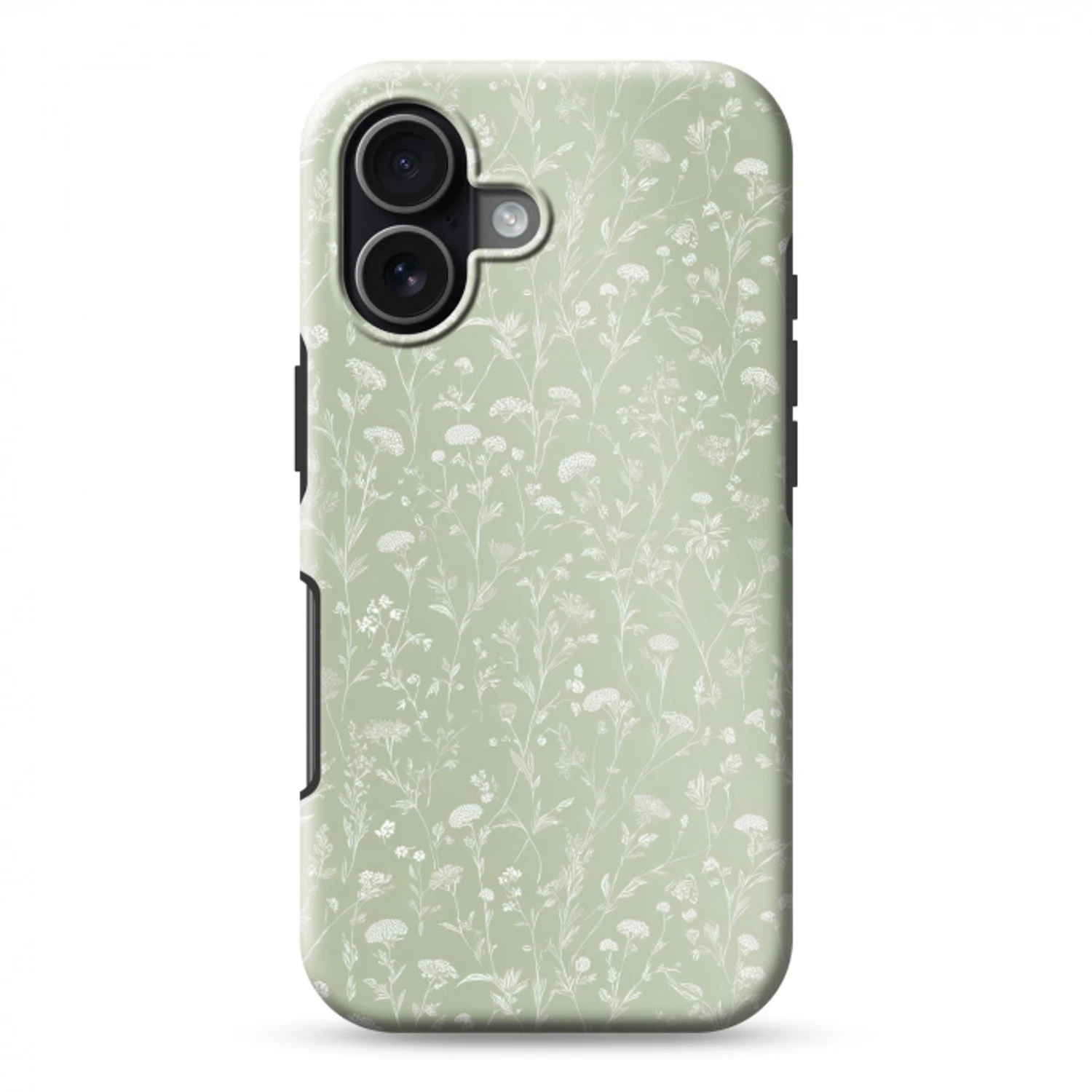 Bloemen - Patroon - Groen Toughcase MagSafe Apple iPhone 17 klein 1017 -3d
