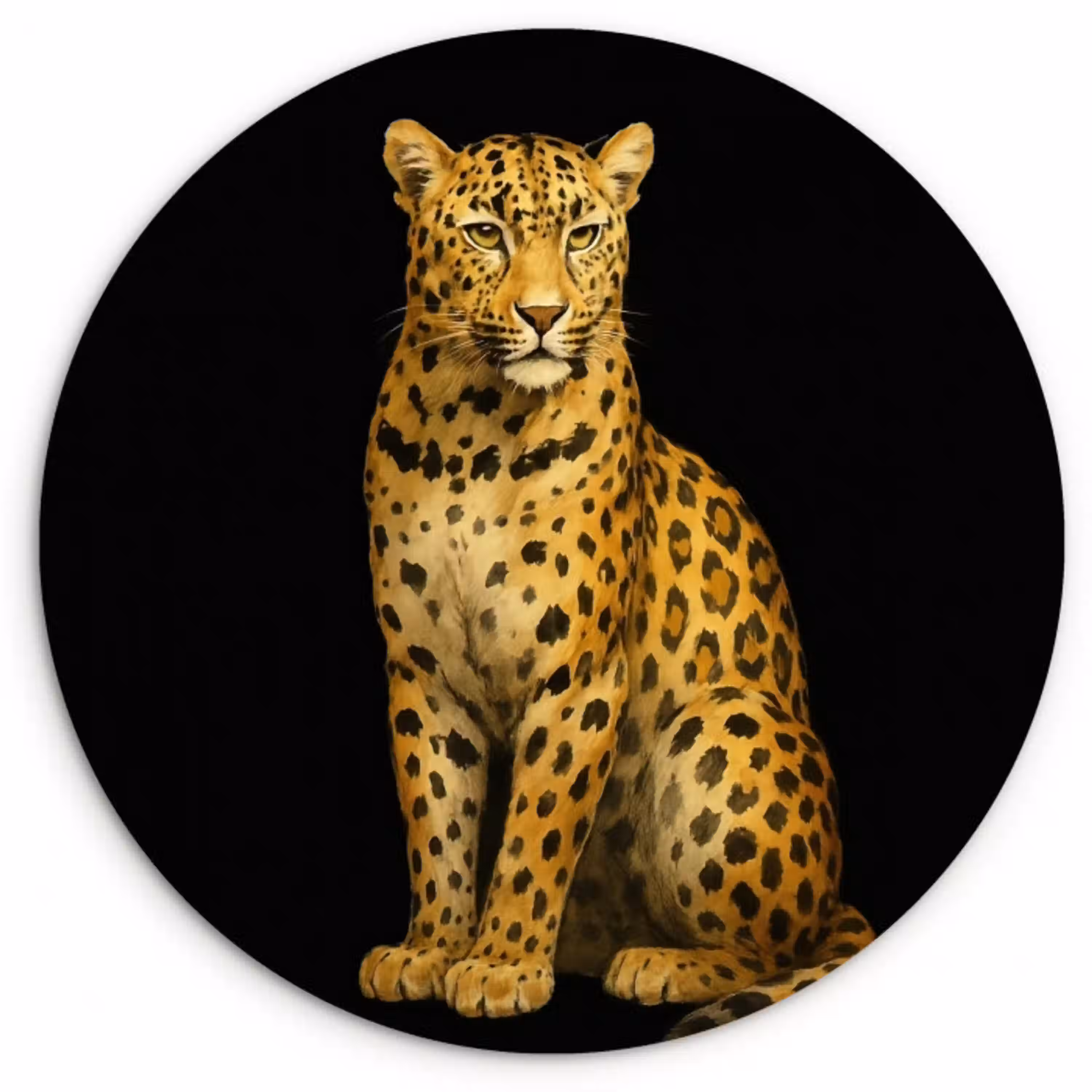 Panter - Realistisch - Bruin Wandcirkel plexiglas klein -3d
