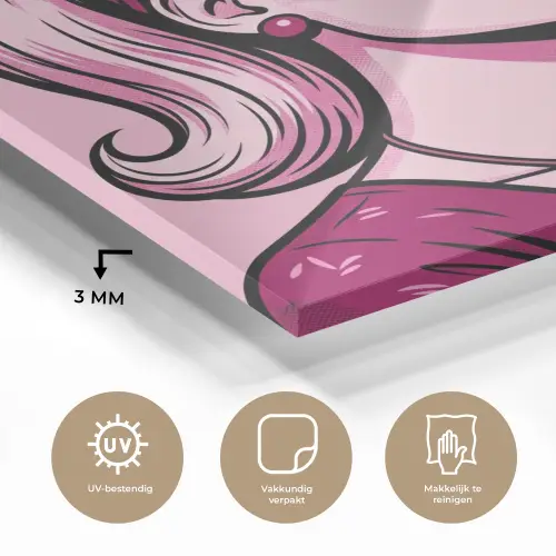 Vintage - Vrouw - Roze plexiglas 5mm klein -sfeer2