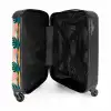 Monstera bladeren in diverse kleuren NBS - Handbagage koffer - Volwassenen Unisex middel -binnenkant