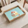Slagroom - Taart - Blauw - Eten Dienblad Rechthoek middel -sfeer1