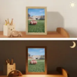 Football - Veld - Stadion - Sport Light Box met kabel (Kinderlampje) klein -sfeer3_kind
