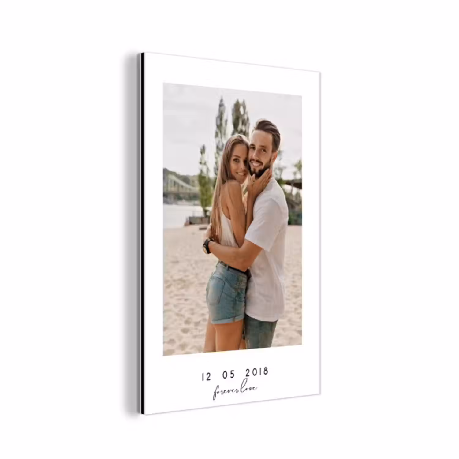 Aluminium schilderij - Forever Love - Witte Border
