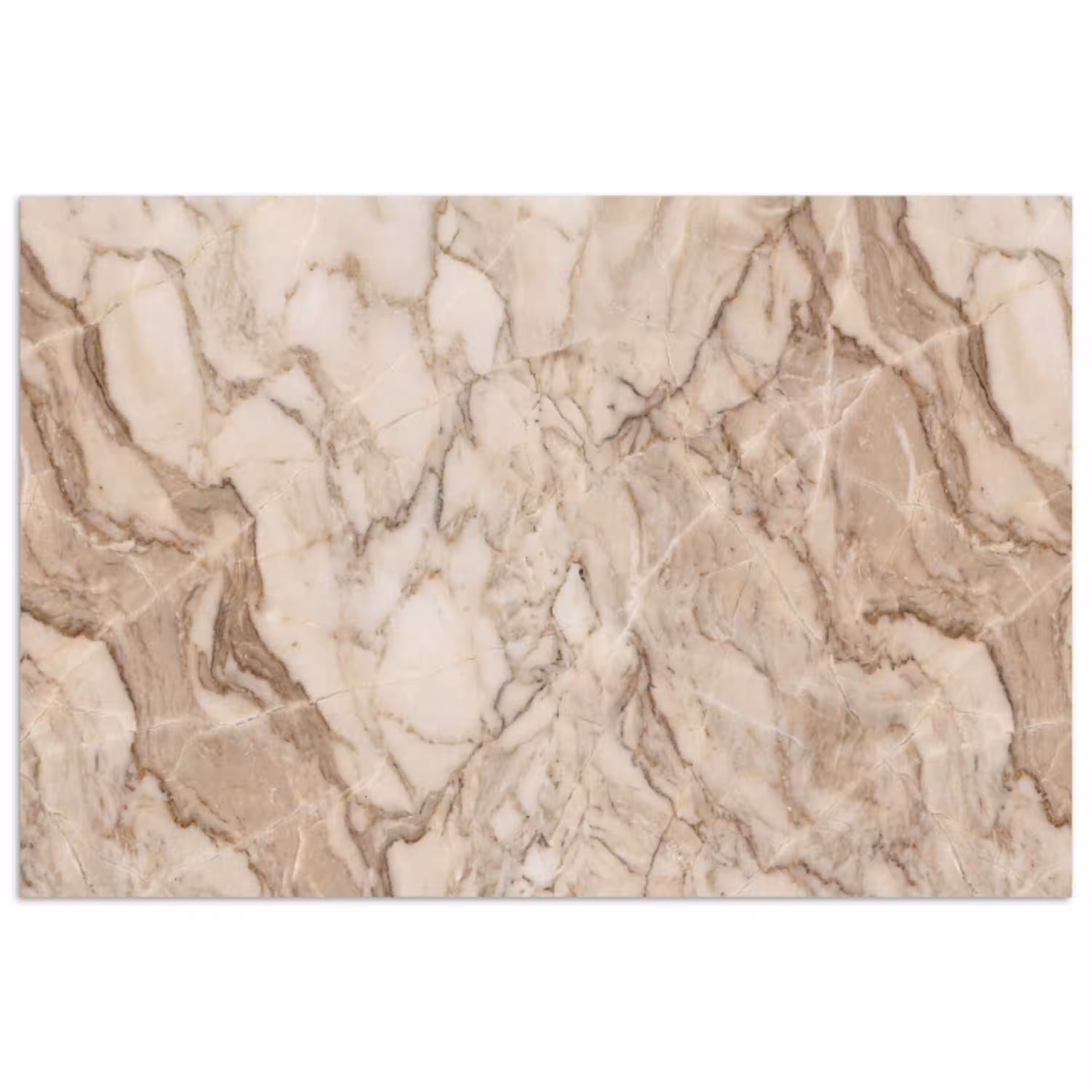 Marmer - Aderen - Textuur - Beige - Modern poster papier klein -3d