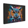 Uil met Intense Blik Tuinposter op houten frame 2 cm dik klein -3d