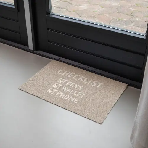 Quote - Checklist - Beige Deurmat klein -sfeer2