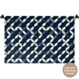 Abstract - Patroon - Blauw Wandkleed katoen klein 269 -t3d_DE