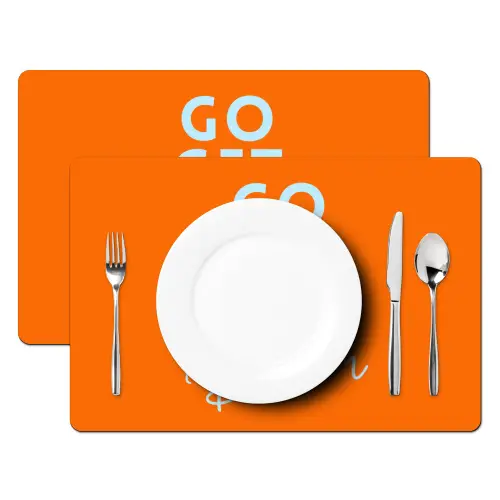 Oranje - Blauw - Go get that dream Placemat vinyl groot -zzsfeer2_Kitchenyeah-website