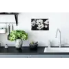 Bloemen - Wit - Abstract Muursticker klein -keuken