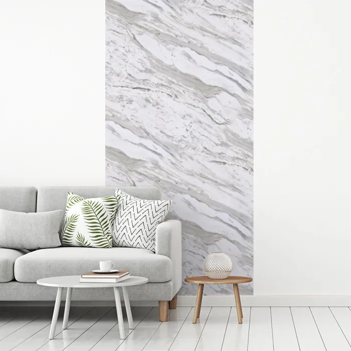 Marmer - Wit - Grijsgroen fotobehang vinyl groot 64 -woonkamer