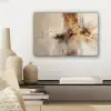 Modern - Bruin - Abstract - Beige canvas 2cm klein -sfeer6