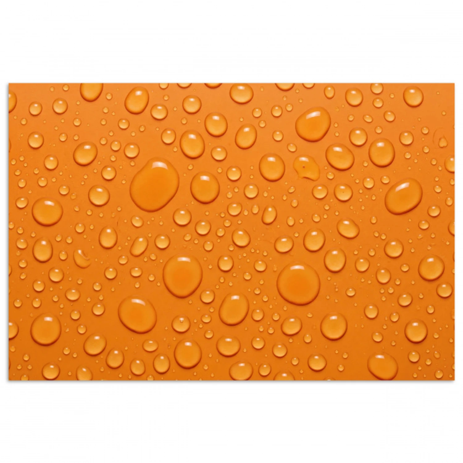 Water - Druppels - Oranje poster papier klein -3d