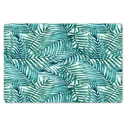 Palmbladeren - Sierlijk - Blauw - Groen Placemat vinyl groot 368 -zzsfeer1_Kitchenyeah-website