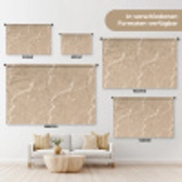 Beige - Marmer - Organisch - Wit Wandkleed katoen klein 269 -tsfeer8_DE