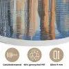 Skyline - Wolkenkrabbers - Water - Blauw Akoestische PET Vilt - Rond klein -closeup_NL