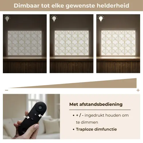 Mozaïek - Bogen - Goud Light Box met batterij (Wandlamp) middel 907 -USP_dimbaarNL