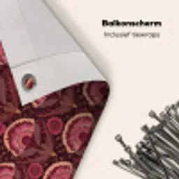 Antiek - Bloemen - Kleurrijk Balkonbeschermer Duitsland klein 596 -closeup_NL