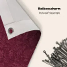 Bladeren - Patroon - Paars Balkonbeschermer Duitsland klein 596 -closeup_NL