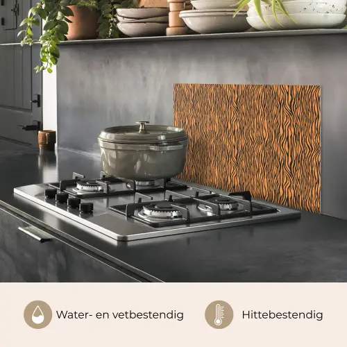Tijger - Oranje - Patroon - Strepen keuken achterwand spatscherm klein 900 -usp_NL