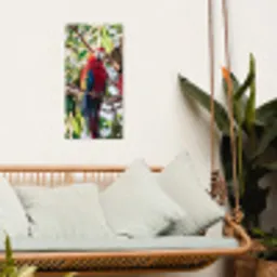 Papegaai - Vogels - Boom tuinposter los doek klein -sfeer7