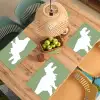 Dino - T-rex - Dinosaurus - Groen - Tyrannosaurus rex Placemat vinyl groot -zzsfeer5_Kitchenyeah-website