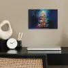 Kerstboom - Kerst - Abstract - Kleurrijk poster papier klein -sfeer1