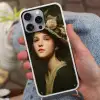 Bloemenhoed - Portret - Vrouw Hoesje iPhone 16 Pro Max met koord klein -sfeer3