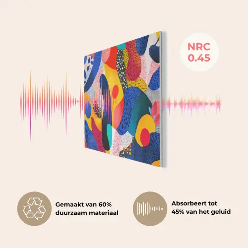 Vormen - Abstract - Stippels - Blauw PET vilt klein -USP_NL