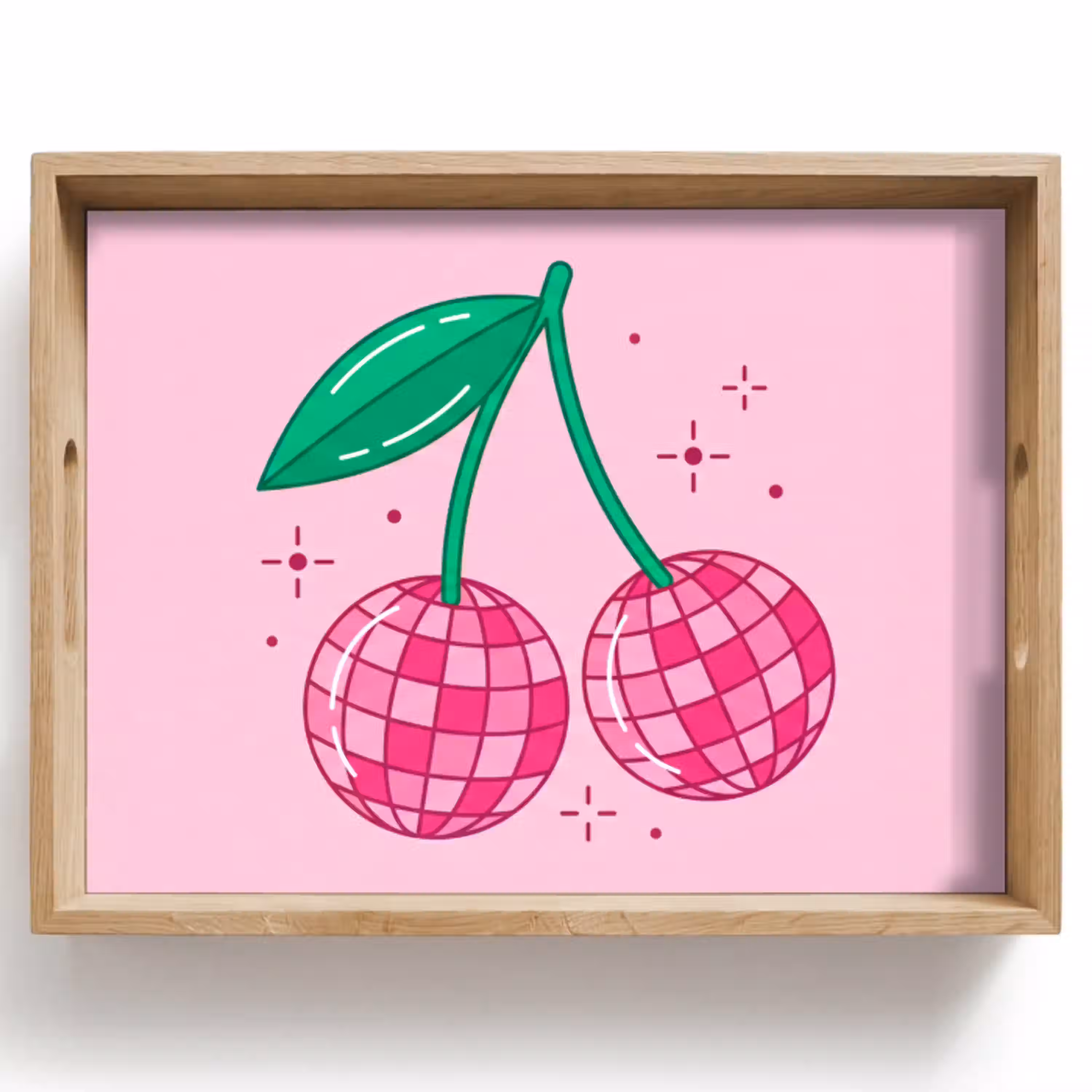Decoratie - Disco-bal - Feest - Roze Dienblad Rechthoek middel -z3d_shopping