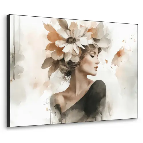 Bloesem - Portret - Gezicht Textielframe - compleet frame klein -3d