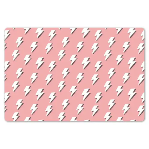 Patroon - Wit - Bliksem - Roze Placemat vinyl groot 368 -zzsfeer1_Kitchenyeah-website
