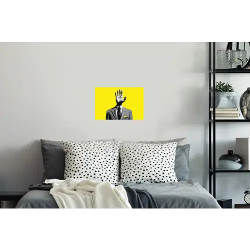 Pak - Hand - Geel Muursticker klein -slaapkamer