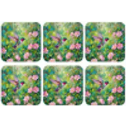 Kolibrie - Bloemen - Natuur - Kleurrijk onderzetter kurk middel -zkaufland3dotto