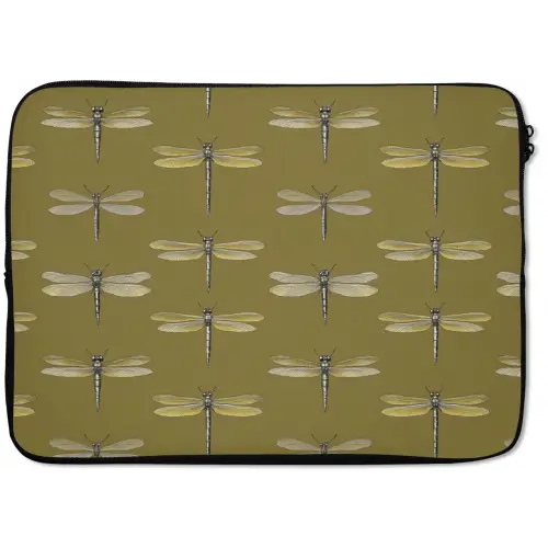 Libellen - Patroon - Groen laptophoes neopreen klein 279 -zkaufland3dotto
