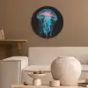 Kwal - Tentakels - Blauw - Licht Akoestische PET Vilt - Rond klein -sfeer1