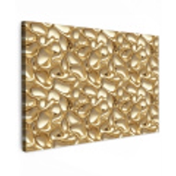 Abstract - Modern - Goud Tuinposter op houten frame 2 cm dik klein 845 -3d