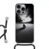 Golfbal - Wazig - Zwart Hoesje iPhone 16 Pro Max met koord klein -3d