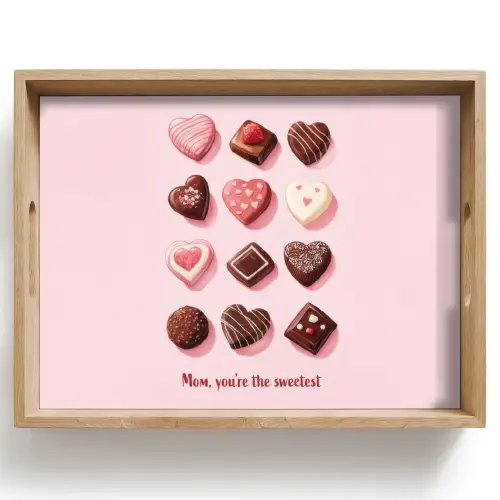 Chocolaatjes - Hartvormig - Liefste Dienblad Rechthoek middel -z3d_shopping