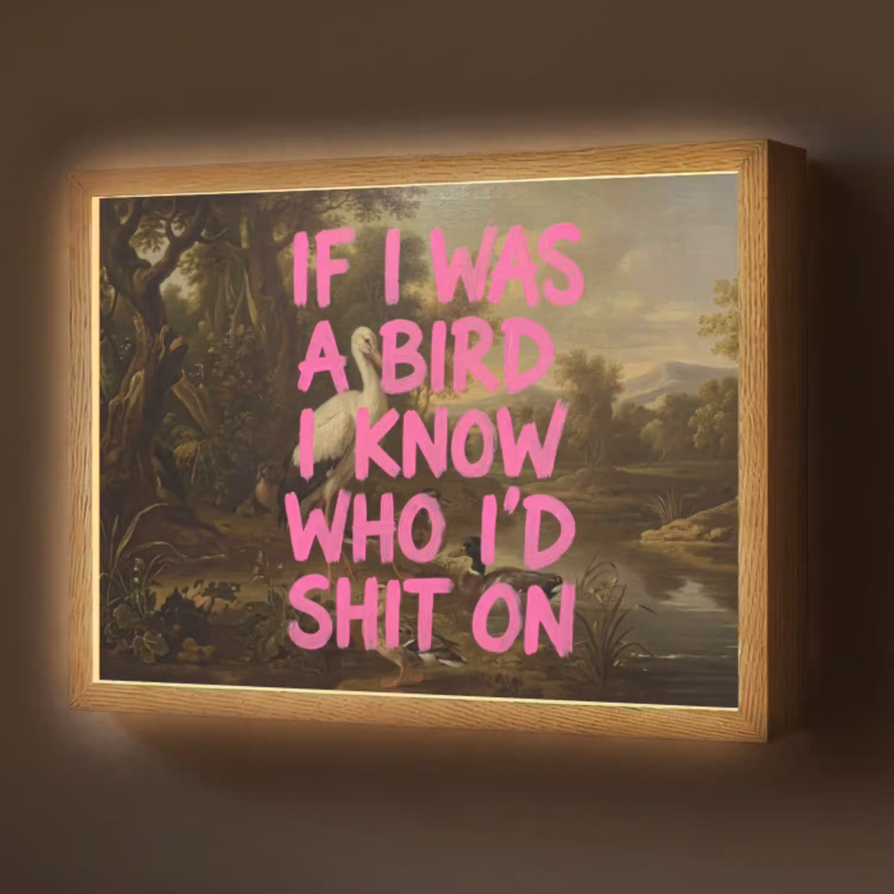 Klassiek - Humor - Roze Light Box met batterij (Wandlamp) middel -z3d_website